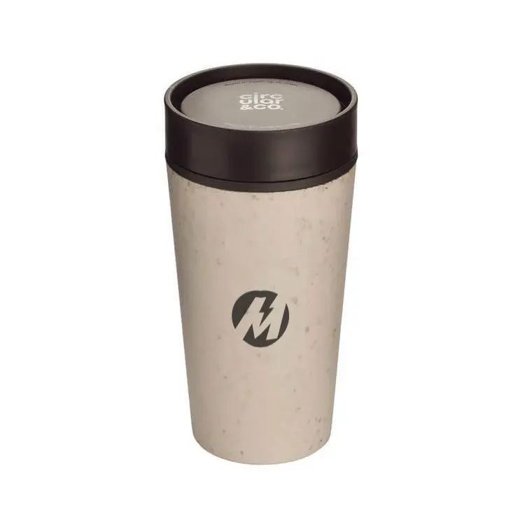 Meralco Circular Cup 12oz Cream & Cosmic Black 